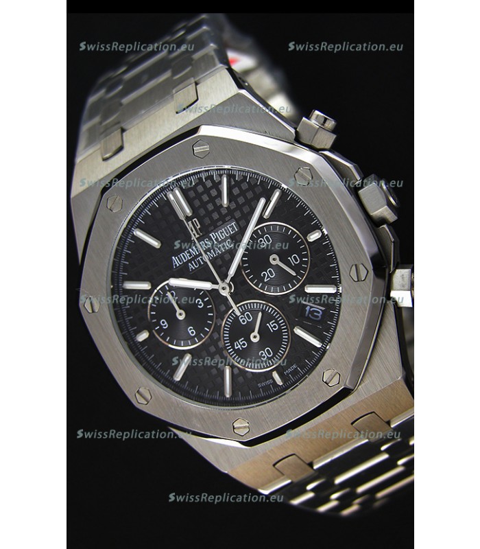 Audemars Piguet Royal Oak Chronograph Black Dial Swiss Quartz Replica Watch - 41MM