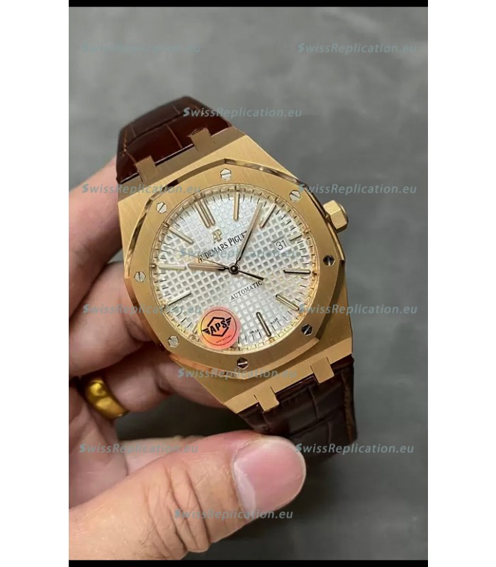 Audemars Piguet Royal Oak 15510 50th Anniversary 41MM White Dial Rose Gold 41MM 1:1 Mirror Replica