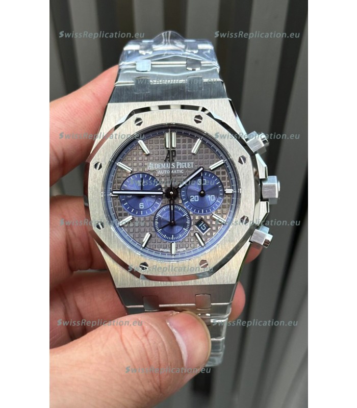 Audemars Piguet Royal Oak Chronograph Grey Dial Steel Strap Swiss Replica Watch