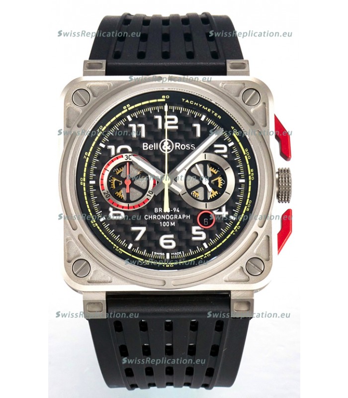 Bell & Ross BR03-94 Titanium Case Carbon Dial Chronograph 1:1 Mirror Replica Watch