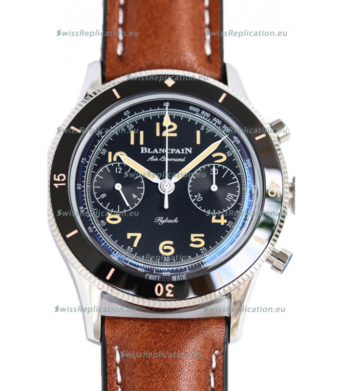 Blancpain Air Command Black Dial Steel Casing 1:1 Mirror Replica Watch