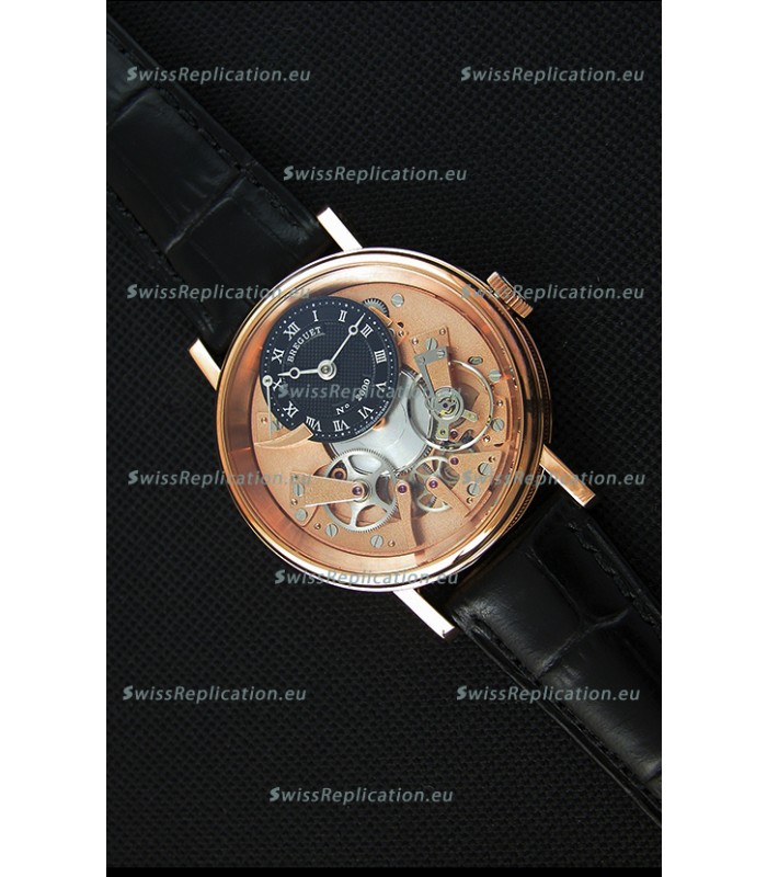 Breguet Tradition 7057BR/R9/9W6 Pink Gold Dual Tourbillon Swiss Replica Watch 
