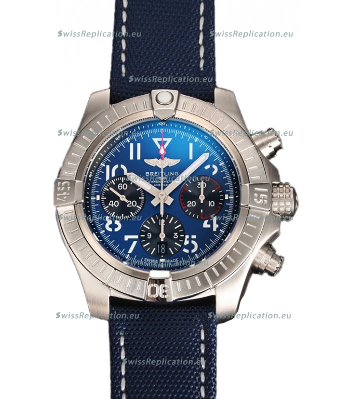Breitling Avenger Chronograph 45 Blue Dial 1:1 Mirror Swiss Replica Watch 