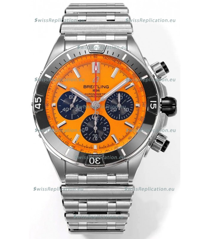 Breitling Chronomat B01 42 Edition Swiss 904L Steel Casing Pale Yellow Dial 1:1 Mirror Replica Watch