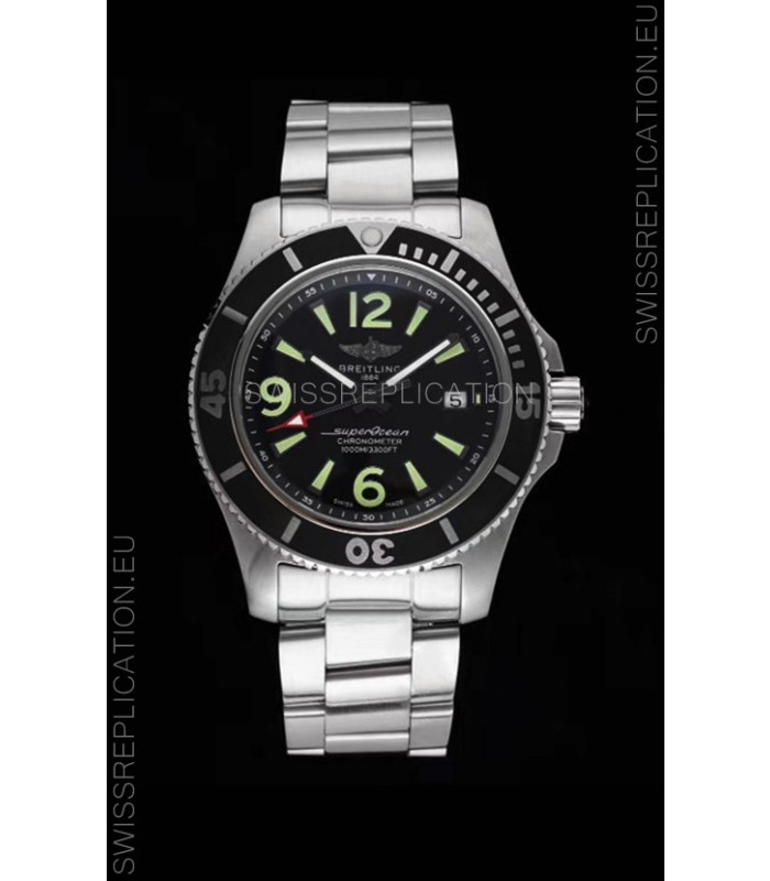 Breitling Superocean Automatic 44 Steel - Black Dial 1:1 Mirror Replica