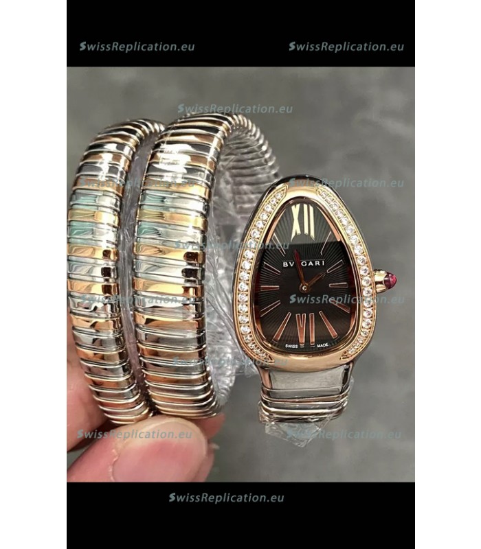 Bvlgari Serpenti Tubogas Double Spiral Two Tone Super Clone Replica Watch