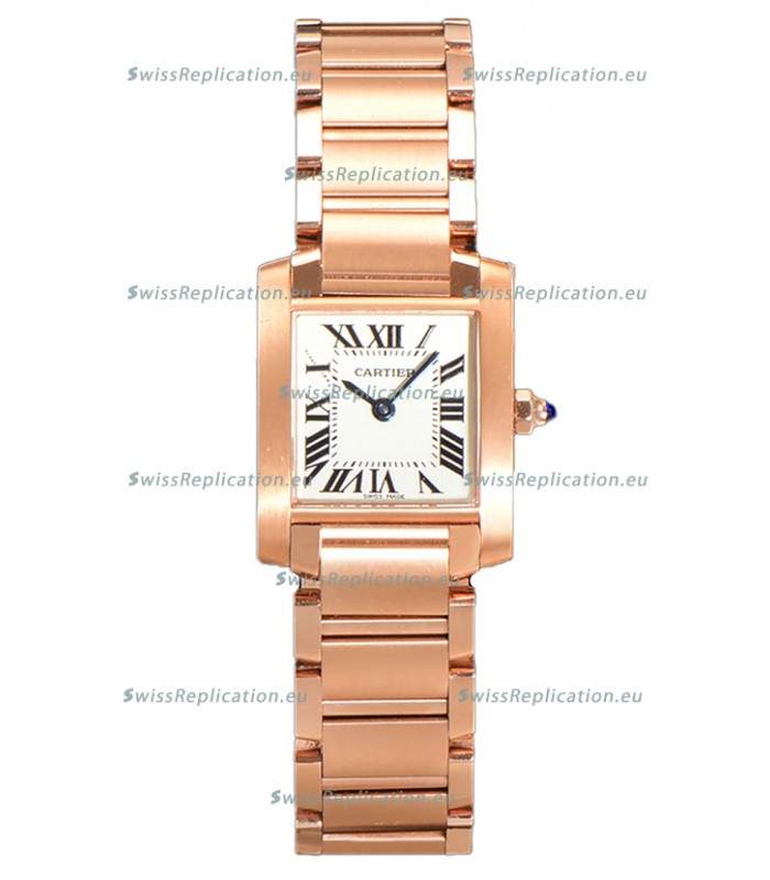Cartier Tank Francaise Rose Gold Swiss Quartz Replica Watch 25.70MM