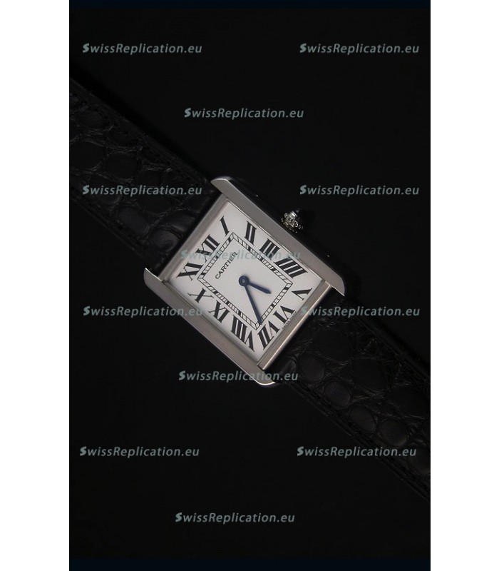 Cartier Tank Solo Swiss Quartz Leather Strap Small Size 24MM Wide