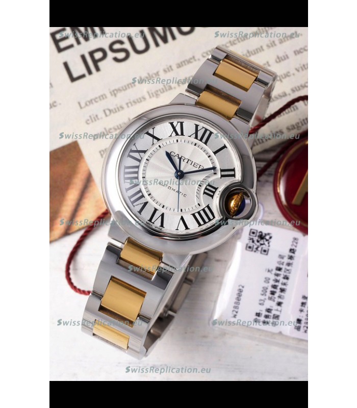 Ballon De Cartier Swiss Automatic White Dial Mirror Quality 33MM in Two Tone Casing