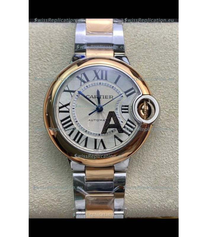 Ballon De Cartier Swiss Automatic 1:1 Mirror Quality 33MM in 2 Tone Rose Gold Casing