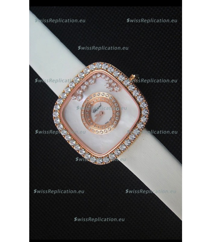 Chopard Happy Diamonds 38MM White Strap in White Dial