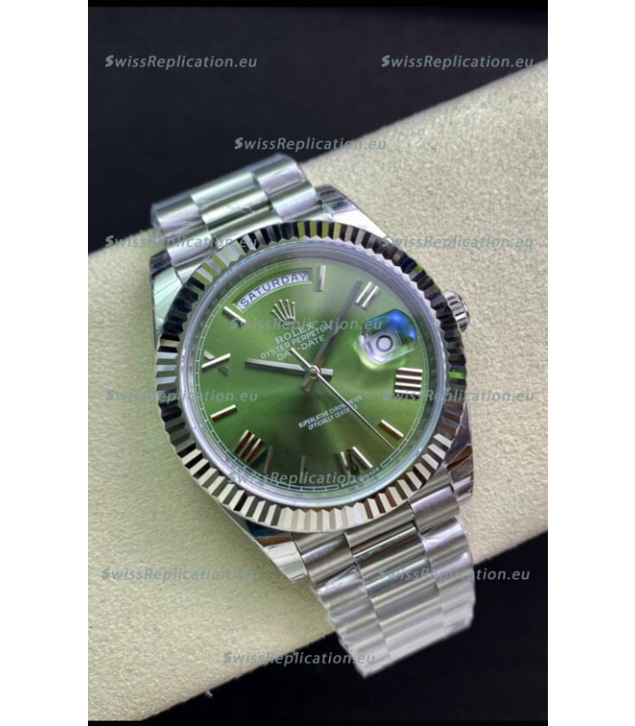 Rolex Day Date Presidential M228239-0033 904L Steel 40MM - Olive Green Dial 1:1 Mirror Quality Watch