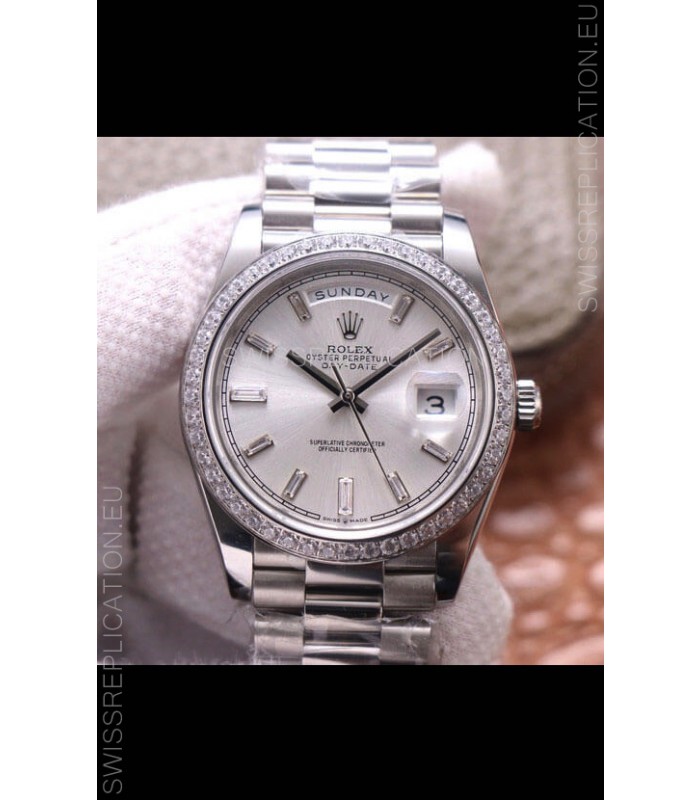 Rolex Day Date Presidential 904L Steel 40MM - Steel Dial 1:1 Mirror Quality Watch