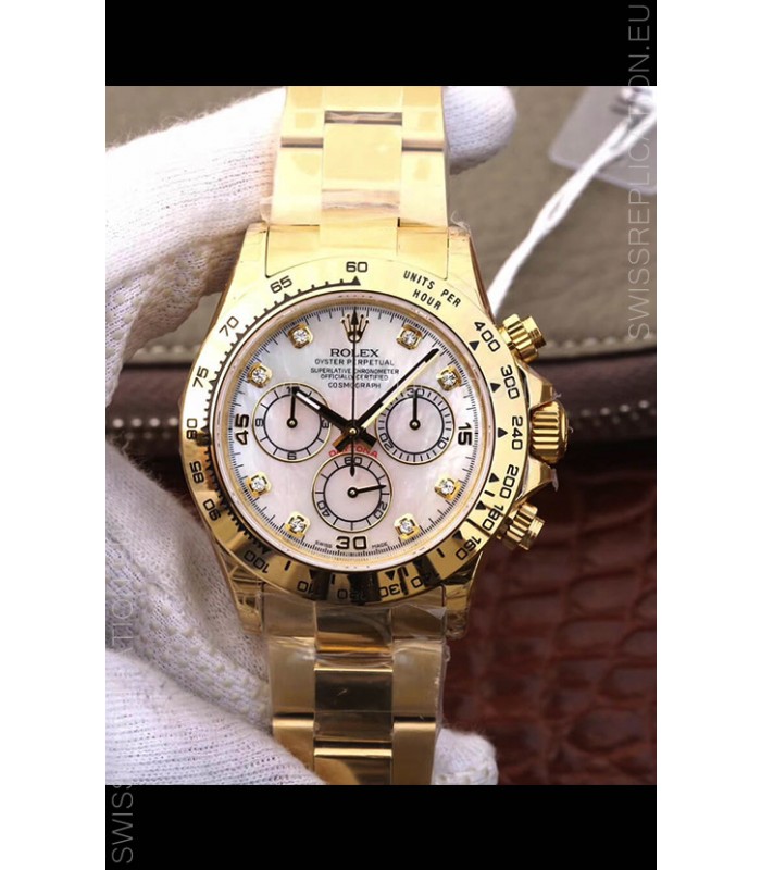 Rolex Cosmograph Daytona 116508 Yellow Gold Original Cal.4130 Movement - 904L Steel Watch