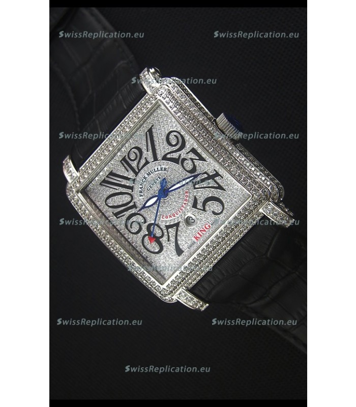 Franck Muller Conquistador King Automatic Swiss Replica Watch in Stainless Steel