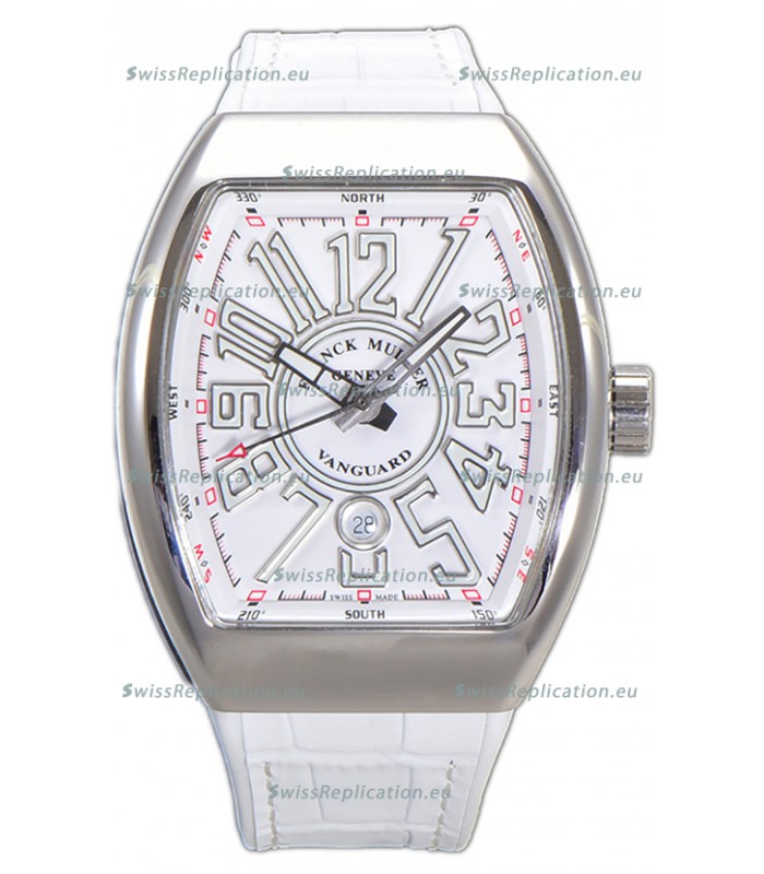Franck Muller Vanguard Yachting V45 Stainless Steel Casing Rubber Clad Strap Swiss Replica Watch 
