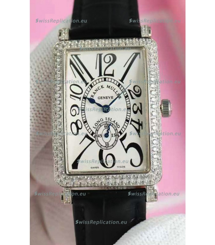 Franck Muller Long Island Ladies Replica Watch in Swiss Quartz Movement Leather Strap