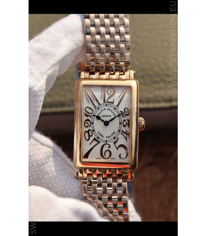 Franck Muller Long Island Pink Gold Swiss Watch in Swiss Quartz Movement