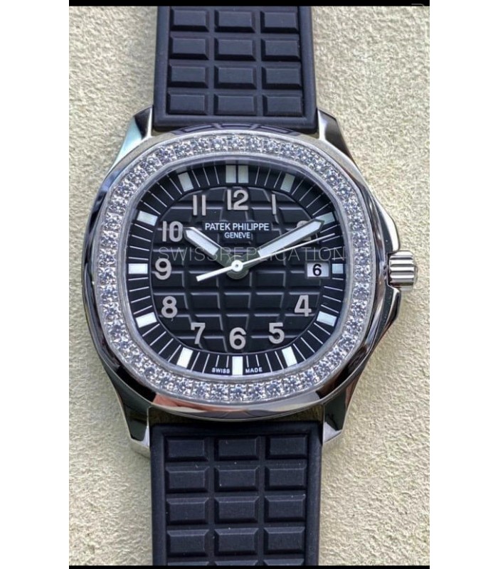Patek Philippe Aquanaut LUCE 5072A-001 Quartz Swiss Replica Watch in Black Dial 35MM