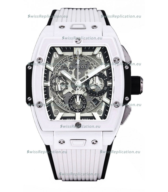 Hublot Spirit of Bang Edition Watch in White Ceramic Casing - 42MM Swiss Replica