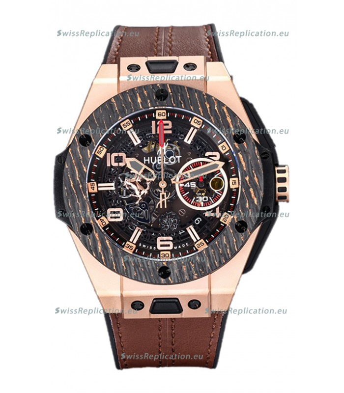 Hublot Big Bang F1 "King Carbon Gold" Edition Chronograph Swiss Replica Watch 