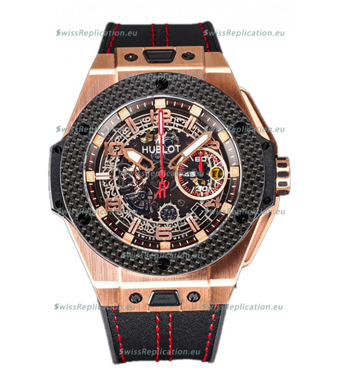 Hublot Big Bang F1 "King Carbon Gold" Edition Chronograph Swiss Replica Watch 