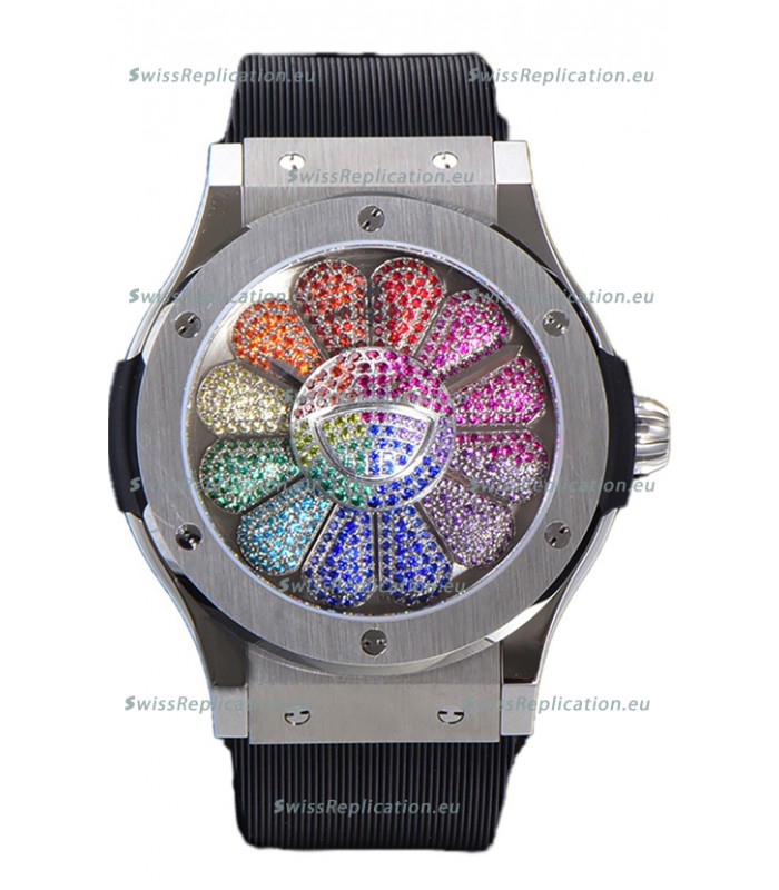 Hublot Classic Fusion Takashi Murakami Stainless Steel Edition Swiss Watch 1:1 Mirror Replica
