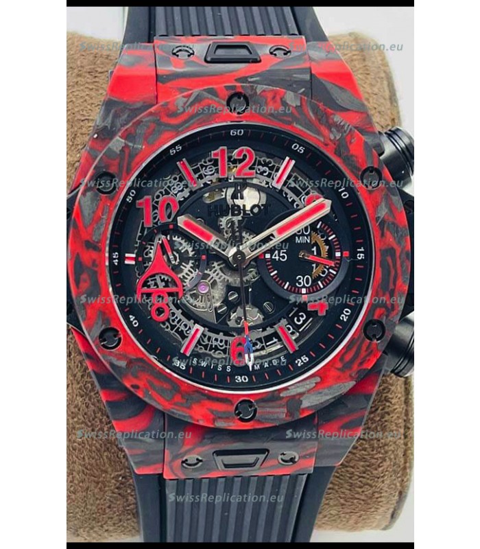 Hublot Big Bang Unico Red Carbon Las Vegas Boutique Edition Swiss Replica Watch 