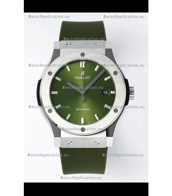 Hublot Classic Fusion Steel Green Dial 42MM Swiss Replica Watch 1:1 Mirror Quality
