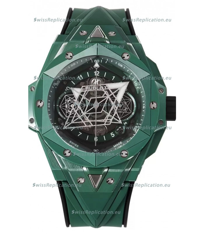 Hublot Big Bang UNICO Sang Bleu II Green Ceramic 1:1 Mirror Quality Swiss Replica Watch