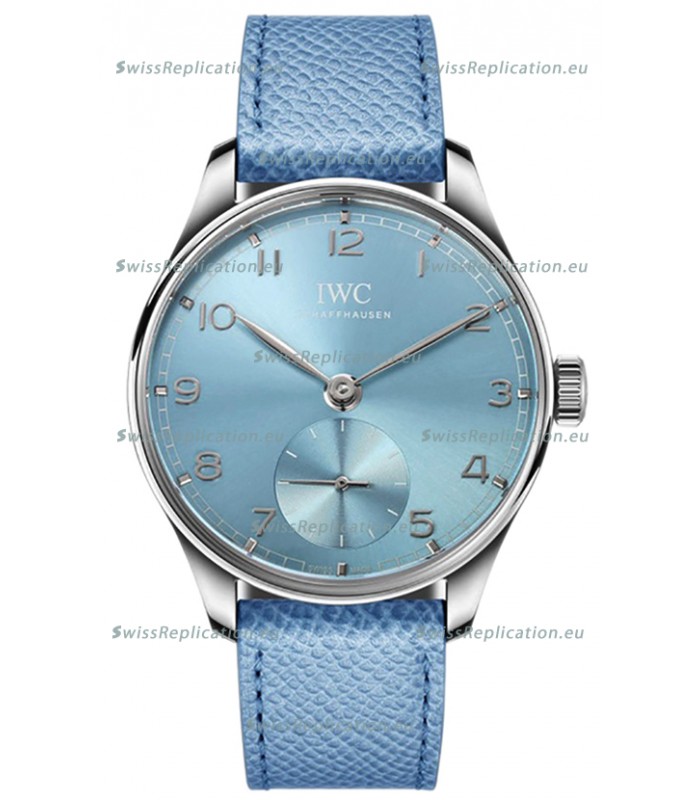 IWC Portugieser Automatic 40 IW358402 Blue Dial in White Gold 1:1 Mirror Replica Watch 