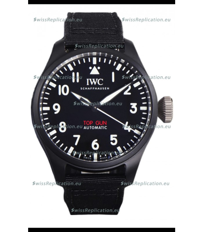 IWC Big Pilot's IW326906 Top Gun Edition 43MM Black Nylon Strap Ceramic Swiss Replica 