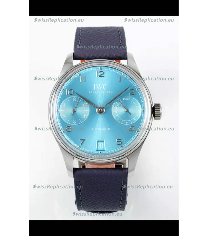 IWC Super Clone Portugieser Swiss 1:1 Mirror Replica Watch Turquoise Dial Steel Case Watch
