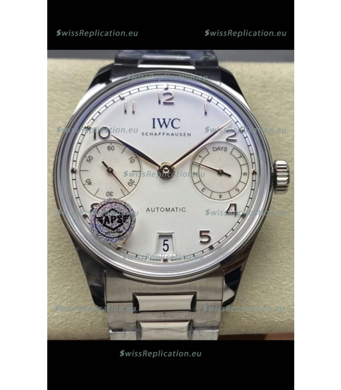 IWC Super Clone Portugieser Swiss 1:1 Mirror Replica Watch White Dial Steel Case Watch
