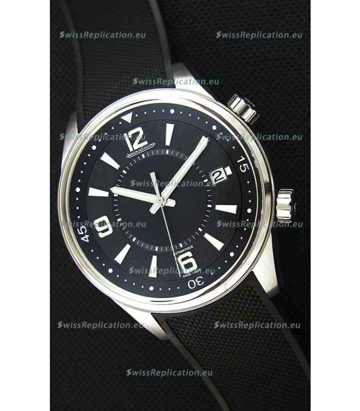 Jaeger-LeCoultre Polaris Black Dial Watch with Nylon Strap 1:1 Mirror Replica