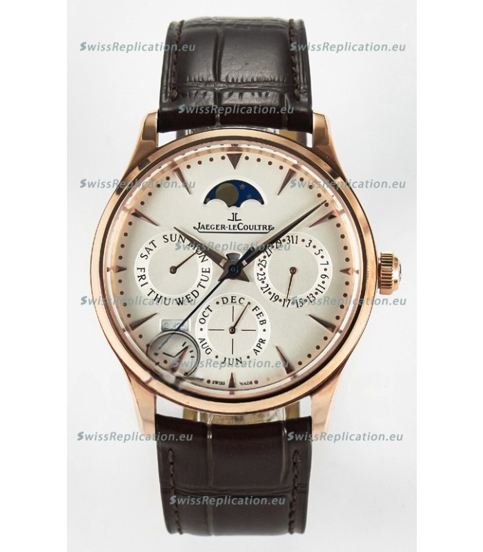 Jaeger LeCoultre Super Clone Master Ultra-Thin Perpetual Calendar White Dial Watch