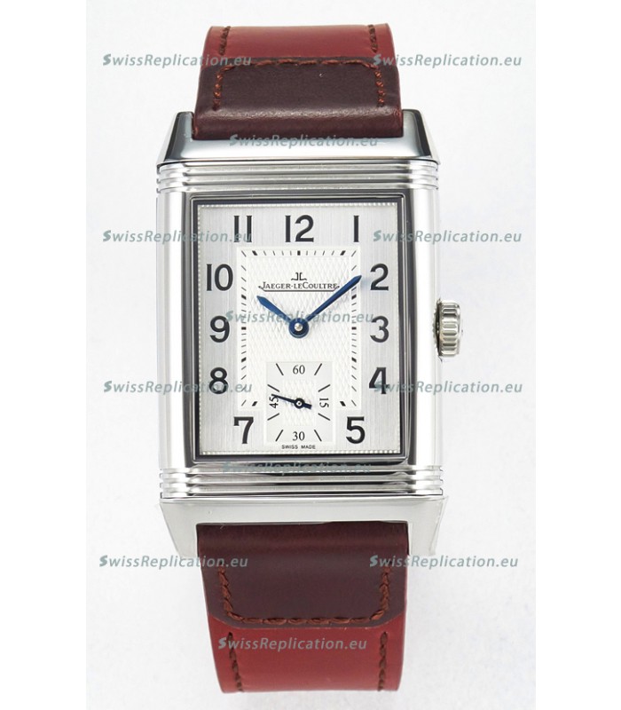 Jaeger-LeCoultre Reverso Super Clone DuoFace Black/White Steel Replica Watch 