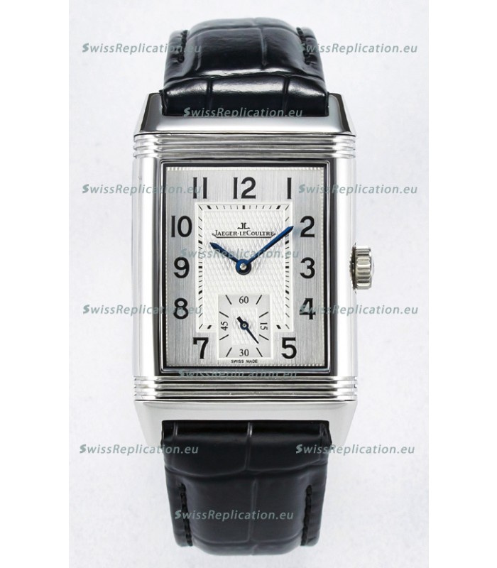 Jaeger-LeCoultre Reverso Super Clone DuoFace Black/White Steel Replica Watch 
