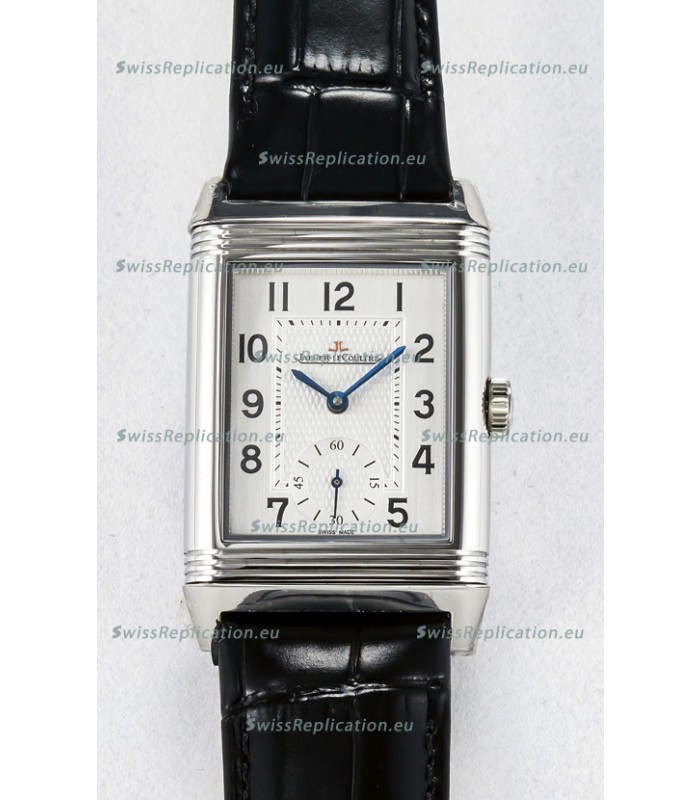 Jaeger-LeCoultre Reverso Super Clone DuoFace Black/White Steel Replica Watch 
