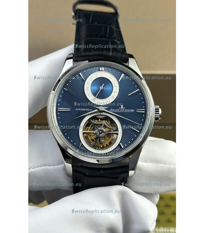 Jaeger LeCoultre Master Ultra-Thin Tourbillon Blue Dial Stainless Steel Casing