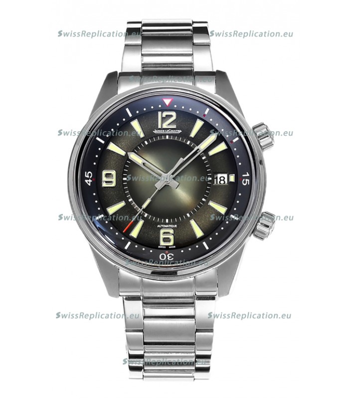 Jaeger LeCoultre Polaris Date Green Dial Steel Strap 1:1 Mirror Replica Watch 42MM