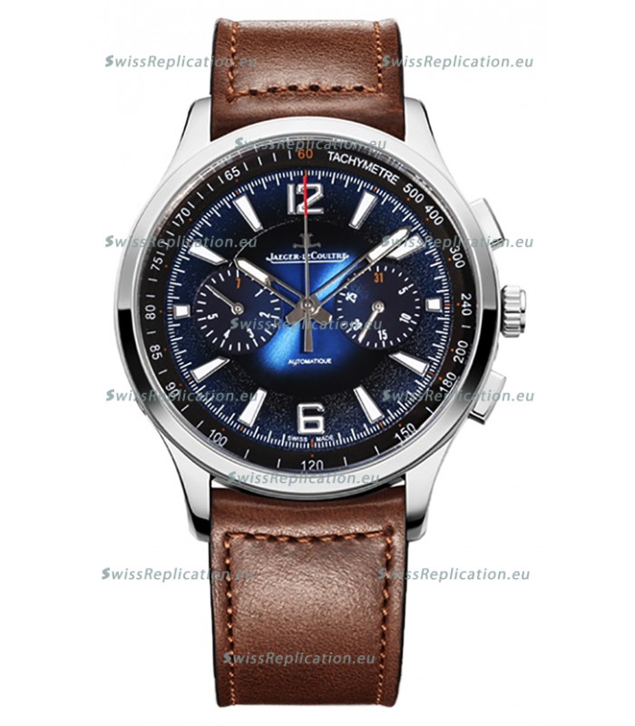Jaeger LeCoultre Polaris Q9028181 Chronograph Blue Dial Swiss Replica Watch 