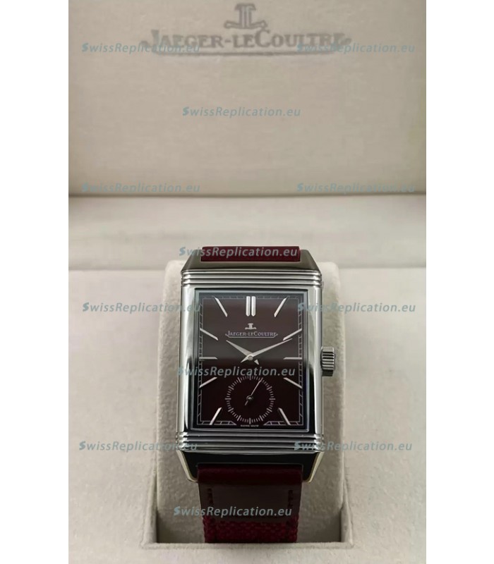 Jaeger-LeCoultre Reverso DuoFace Steel Casing Watch Red Dial in Swiss Automatic Movement
