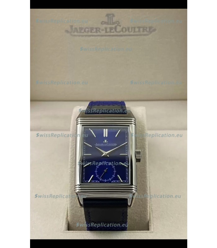 Jaeger-LeCoultre Reverso DuoFace Steel Casing Watch Blue Dial in Swiss Automatic Movement