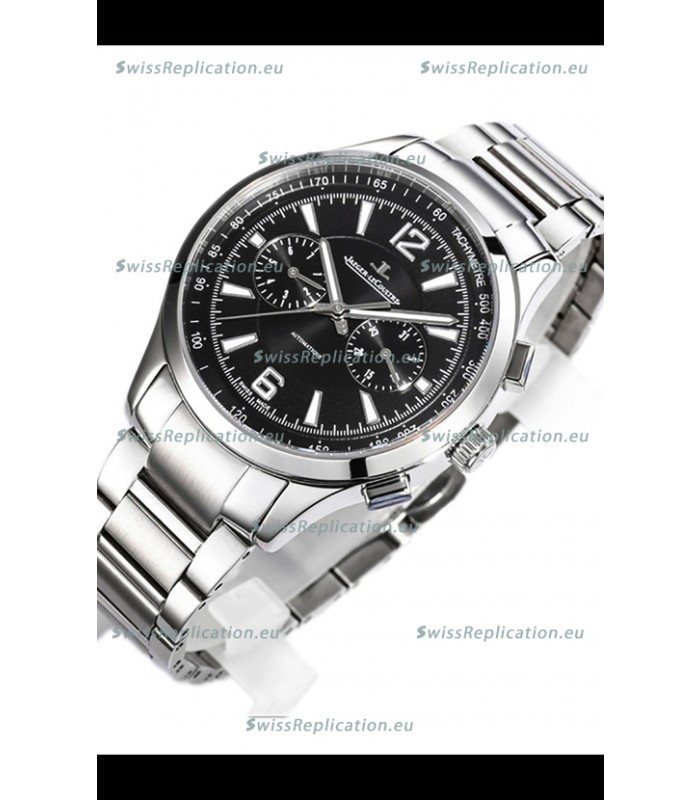 Jaeger LeCoultre Polaris Chronograph Stainless Steel Casing Black Dial Swiss Replica Watch 