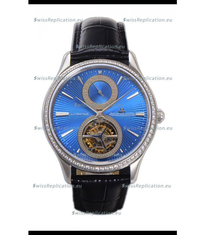 Jaeger LeCoultre Master Ultra-Thin Tourbillon Blue Dial Stainless Steel Casing