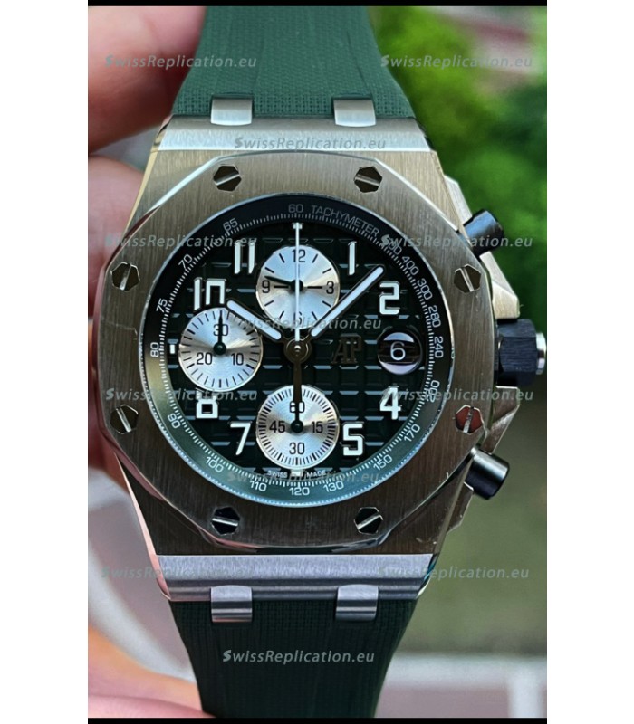 Audemars Piguet Royal Oak Offshore Black Dial Chronograph 1:1 Mirror Replica Watch - 904L Steel 
