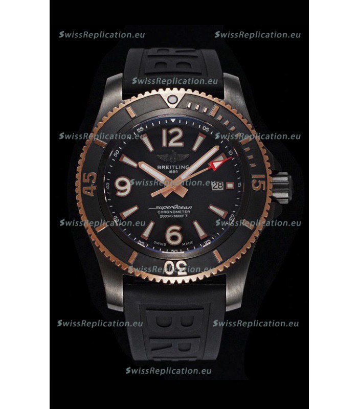 Breitling Superocean Automatic 46 Black Steel - Black Dial in DLC Coated Casing 