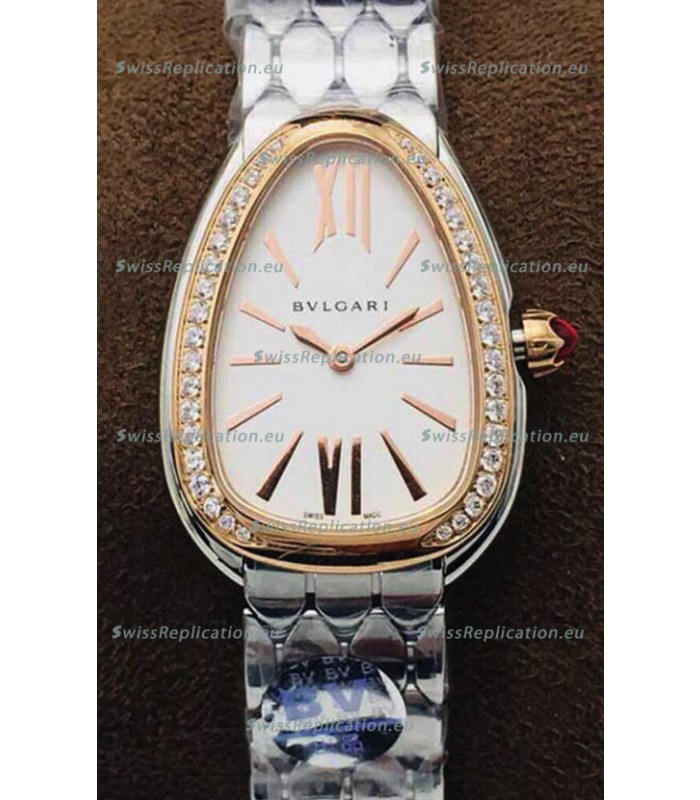 Bvlgari Serpenti Seduttori Edition Watch in Stainless Steel - Rose Gold Bezel 1:1 Mirror Replica