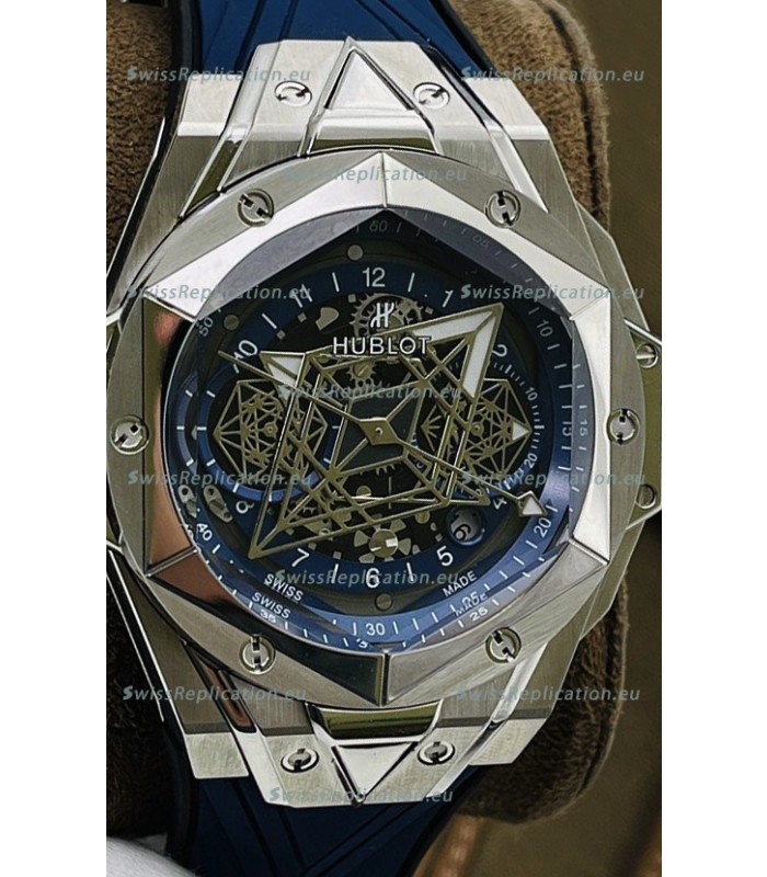 Hublot Big Bang UNICO Sang Bleu II Stainless Steel 1:1 Mirror Quality Swiss Replica Watch 